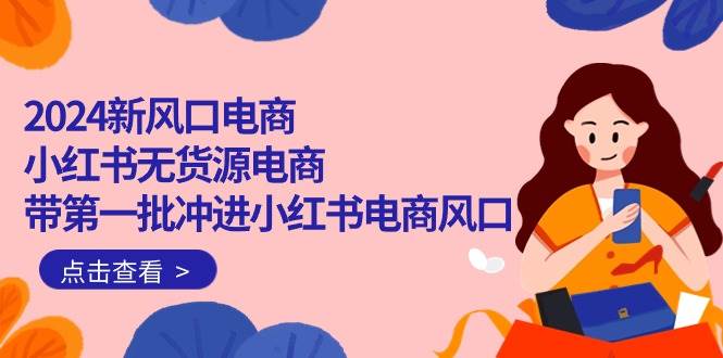 2024新风口电商，小红书无货源电商，带第一批冲进小红书电商风口（18节）-猪猪博客网
