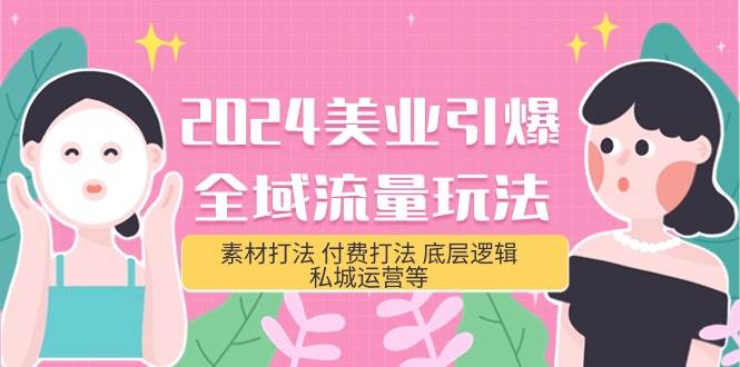 2024美业-引爆全域流量玩法，素材打法 付费打法 底层逻辑 私城运营等(31节)-猪猪博客网