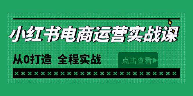 最新小红书·电商运营实战课，从0打造  全程实战（65节视频课）-猪猪博客网