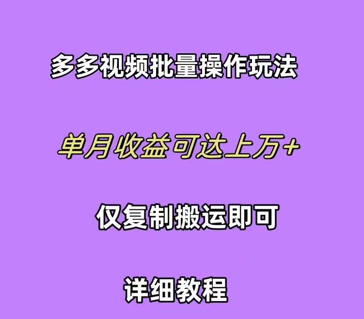 拼多多视频带货快速过爆款选品教程 每天轻轻松松赚取三位数佣金 小白必…-猪猪博客网