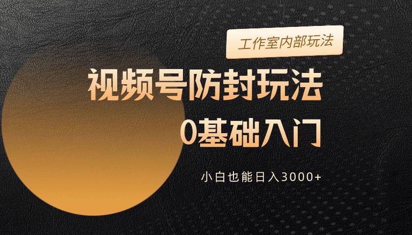 2024视频号升级防封玩法，零基础入门，小白也能日入3000+-猪猪博客网